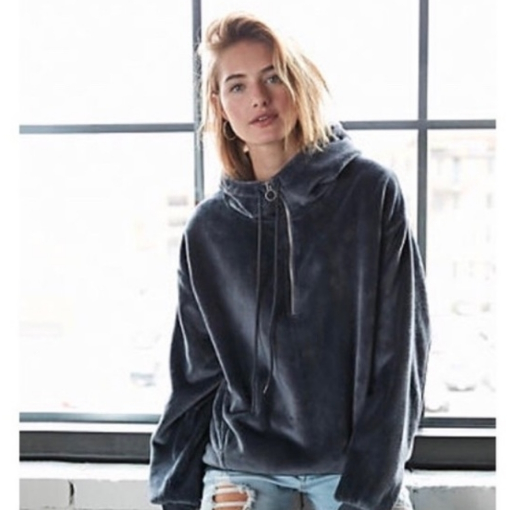 Express Oversized Velour Hoodie
